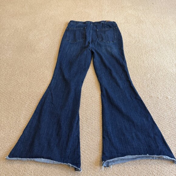 Judy Blue Jeans Pull On Super Flare Boho Hippie Raw Hem Size 11 / 30 #JP88136 - Picture 12 of 14
